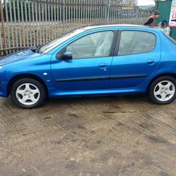Pug 206 
2004
1.6 petrol.
63 tho miles
Full panoramic roof 
Alloys 
Will have 12 mths on it 
!!!!!!!!£595!!!!!!!!!!£595!!!!!!!!!!!!£595!!!!!!!!!!£595!!!!!!!!