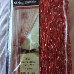 Red glam string curtain, never been used.
Collection from E3 area
