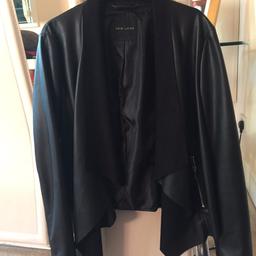 New look waterfall style leather jacket, barely worn