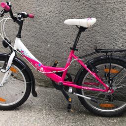 Mädchen Fahrrad(20 Zoll),in Pink-Weiß-Schwarz Muster mit ein paar kleinen Weiß-Blauen Sternen,Preis ist VB,,,