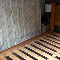 Pine wood double bed frame for sale.
Few small marks.