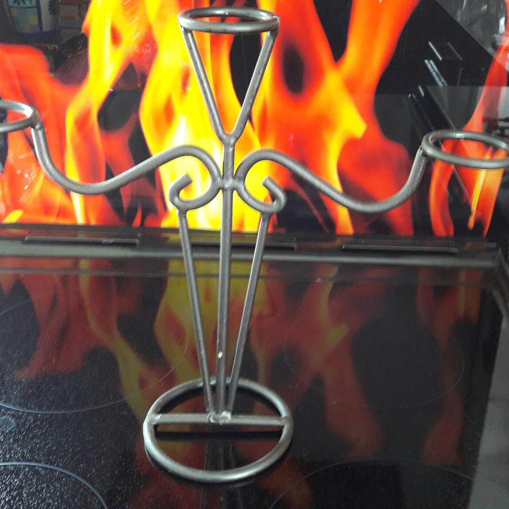 Metal candle holder - Holds 3 candles. Please check out my other items thanx