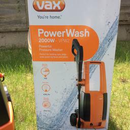 Brand new boxed vax jet washer in perfect working order just an unwanted gift. Has only been assembled for the pictures. Selling on Very's website for £119 at present. 2000w pressure.
