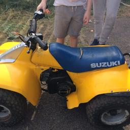 Very good little runner as you can see in pics the seat as a rip in it and wheels could do with a sand swim and a spray only selling due to not haveing no ware to ride it so it's just been driven round garden at min