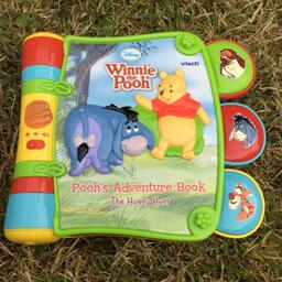 Think the book is VTech. Has disks that move and sounds. The remote has sounds also.
