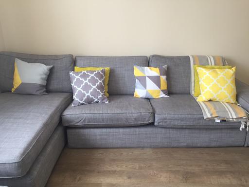 Buy & Sell Tooting Broadway South West London - Photos for 4 NEW grey/yellow cushion covers