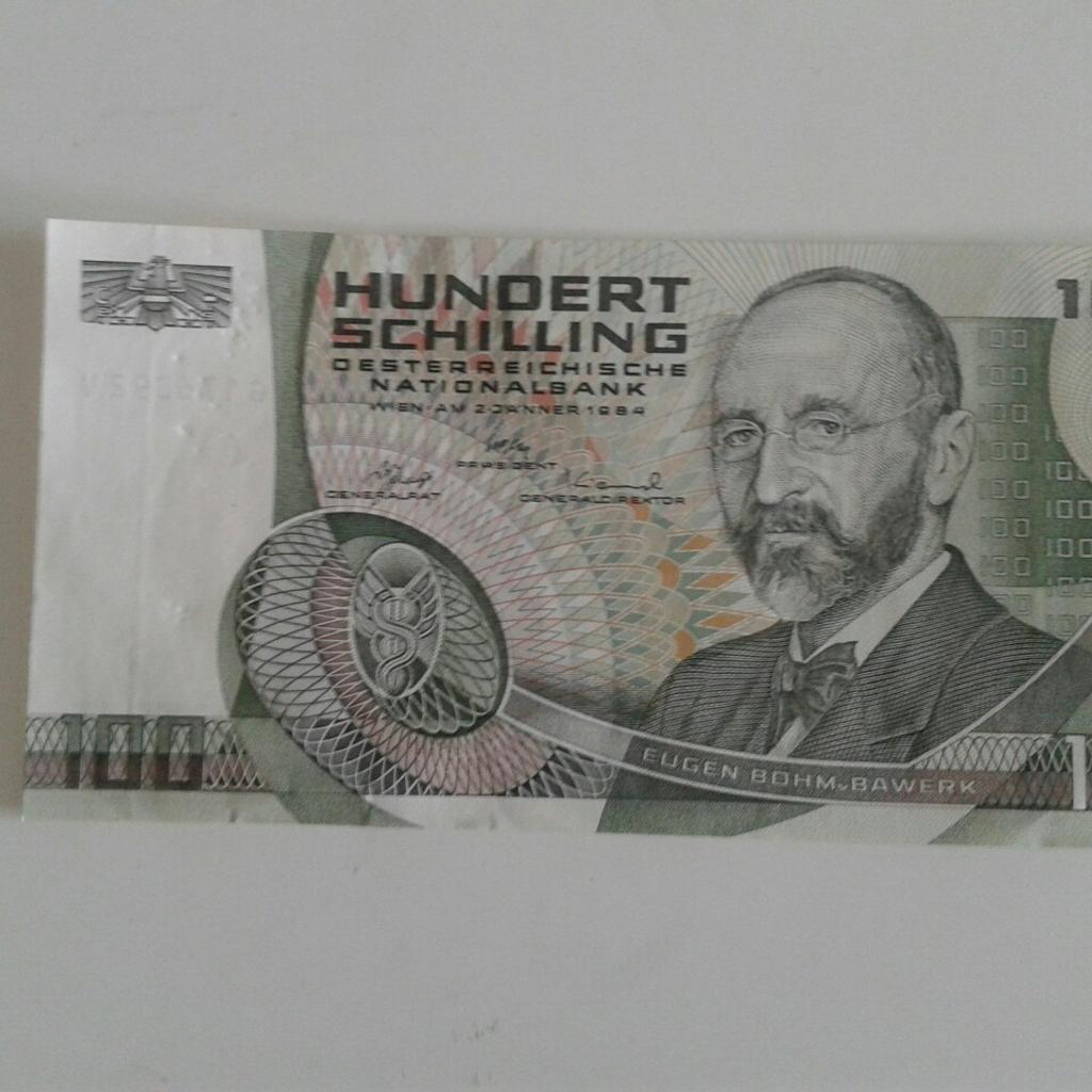 2x 100 Schilling Papiergeld nicht gefaltet in 6803 Feldkirch für 25,00
