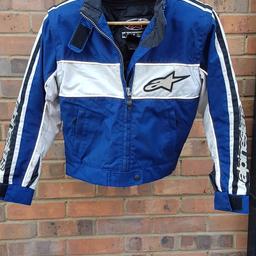 Only used a couple of times and comes with it's Winter lining. Fitted with Shoulder pads and Elbow/Forearm pads. Sleeves can also be unzipped for 'Coolness'. Quality Jacket from Quality makers. You can't go wrong or get better value for money !