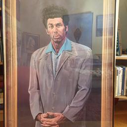 Tavla med "Kramer" från serien Seinfeld 62*92. Hämtas