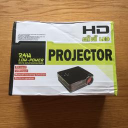 Brand new led hd mini projector, low power consumption with hdmi socket , never used box only opened to check contents. Perfect for kids room !