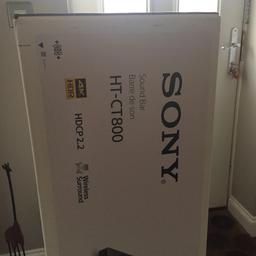 Brand new Sony HT-CT800 home cinema - soundbar and wireless subwoofer.


Brand new and unopened box.


Retail value of £479 - check out the details on...


https://m.johnlewis.com/sony-ht-ct800-wi-fi-bluetooth-nfc-sound-bar-with-wireless-subwoofer-chromecast-multiroom/p/3178637?sku=236851704&s_kwcid=2dx92700019861906825&tmad=c&tmcampid=2&gclid=CIqVmZ7f2dQCFUqT7QodejgD9Q&gclsrc=aw.ds


Local collection only as I'm not sure how I'd package it for delivery due to shape, size and value.