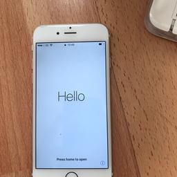 iPhone 6 16gb gold grade B on EE, tiny crack in the corner, if it wasn't for that it would be a grade A. Comes with box, headphones and charger excellent condition