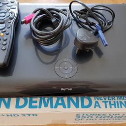 Used sky box.
Contract has now ended and have no need for this
Couple of buttons slightly worn on remote but to be expected after a year of use
Box itself is in great condition and works well