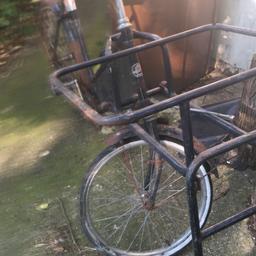 Old shop/butchers bike, rusty, back wheel buckled. Nice for display/advertising? £100 or best offer, cash on collection only.