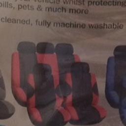 Car seat covers Red and Black never been opened,