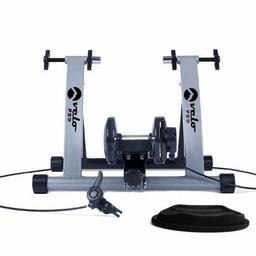 Velo Pro Magnetic Turbo Trainer – Variable Resistance Indoor Bike Trainer for Road & Mountain Bicycles.

I have two available. One red one silver. £40 each.
Book ur bike up to it and pedal away
No need to buy an exercise bike
One used twice. The other not used. Both unboxed