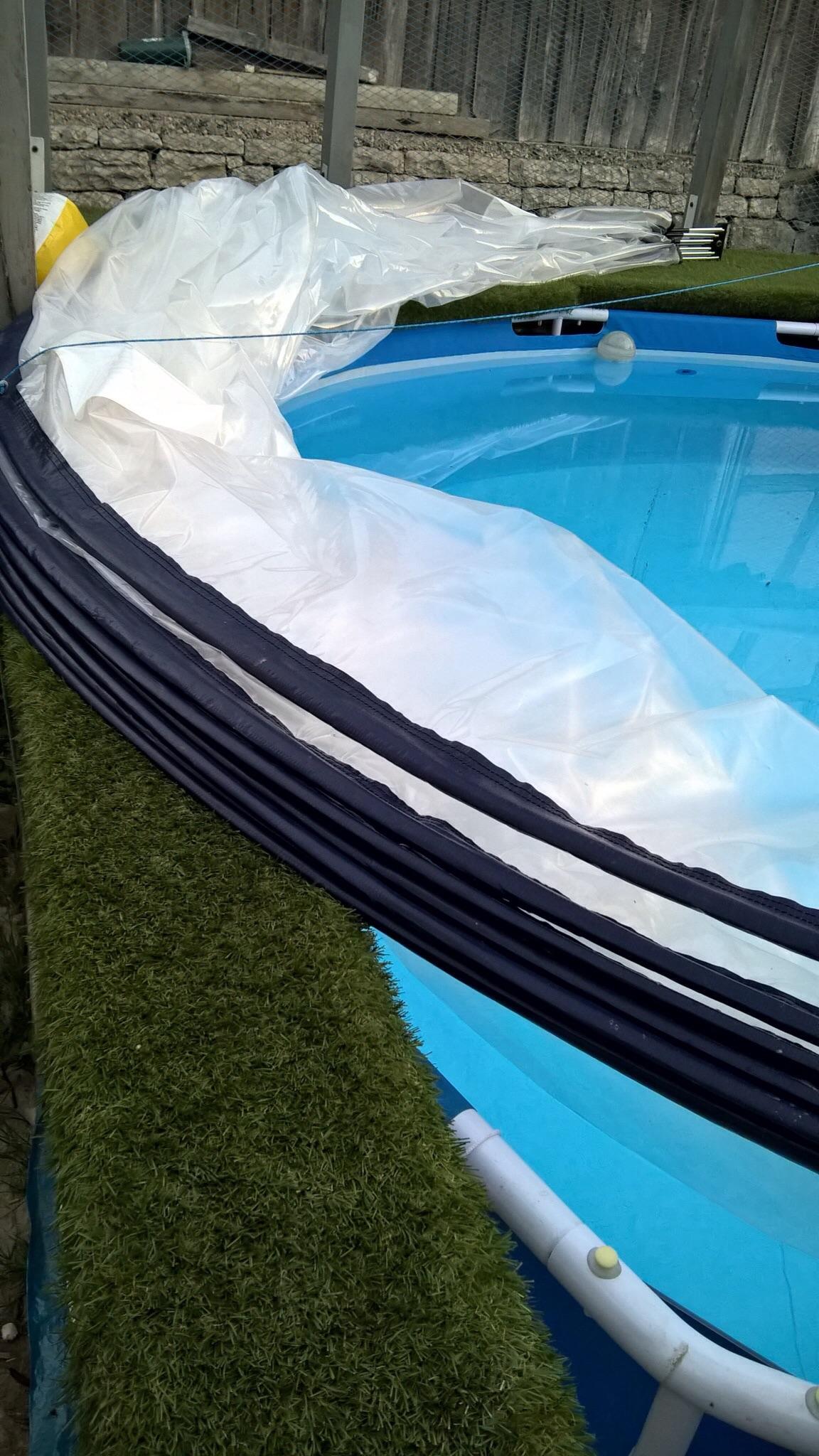 UV- & Kältebeständige Poolabdeckung Für Oberirdische Pools – Extra Dick, Mit Stahlkernkabel, Bis -25°C