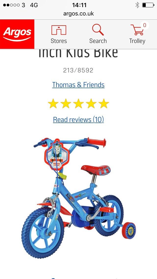 Thomas store bike argos