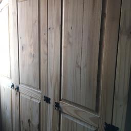 3 doors in Mexican pine. Shelves & hanging rail.