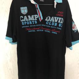 Neuwertiges Camp David T-shirt / ungetragen
Größe: XL (kleiner gschnitten daher eher Größe L)