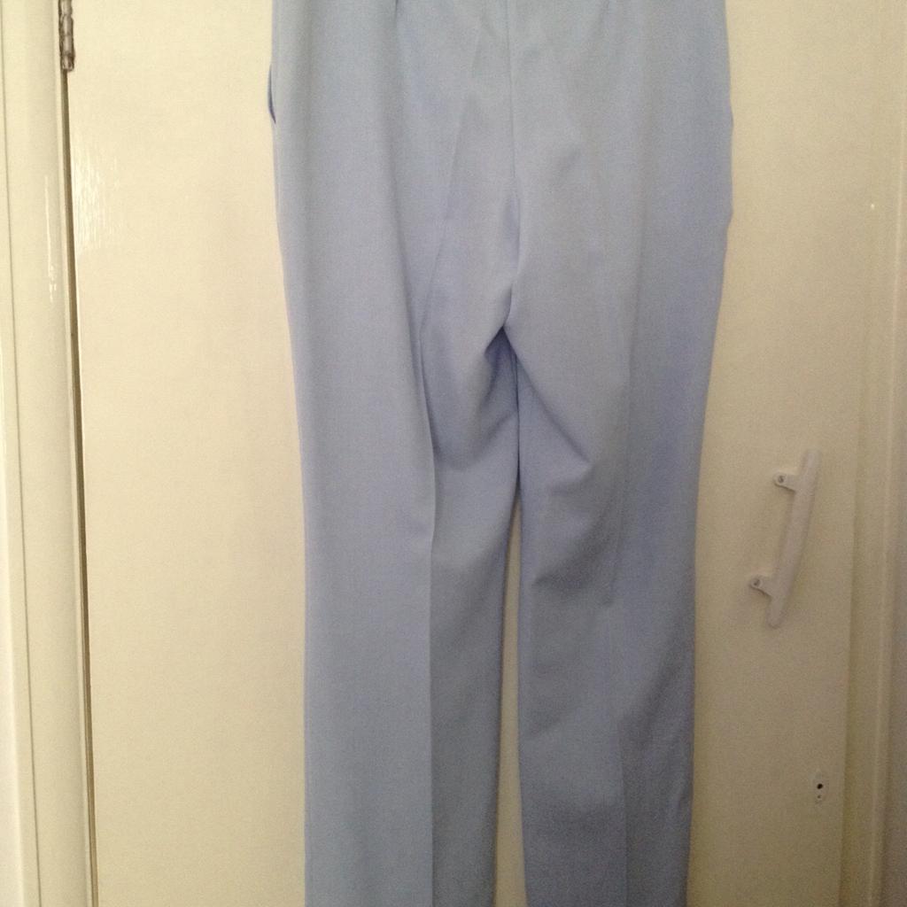 Light blue trousers. Lovely condition. BL4 Farnworth. Please do not make offer with delivery. If you require postage please ask via the question option. Thanks very much