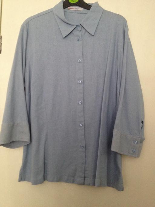 Buy & Sell Greater Manchester Bolton - Photos for Linen/Viscose Pale Blue Blouse