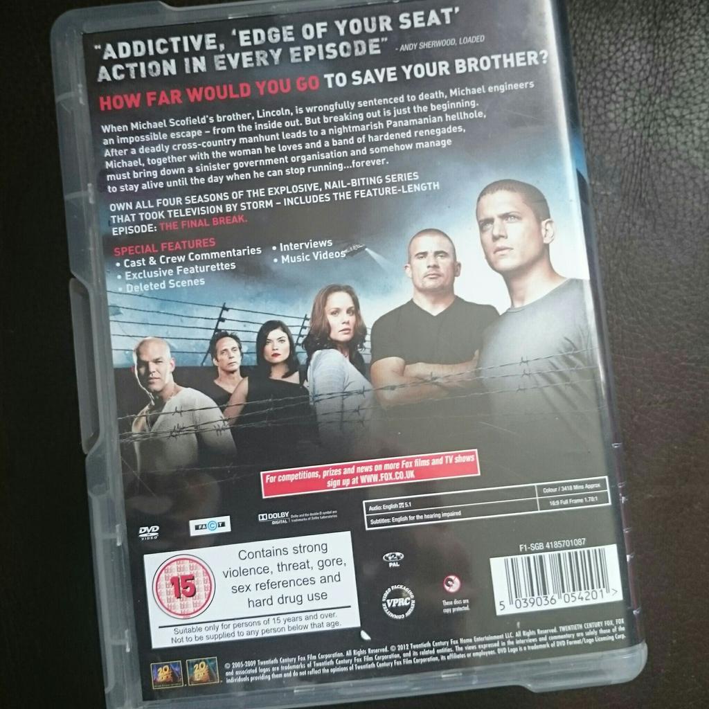 Prison Break – The Complete Series Seasons 1 – 4 Includes: The Final Break