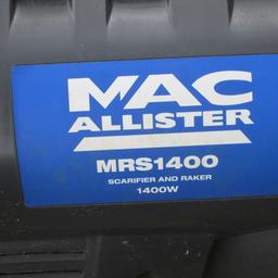 as new hardly used 1400w mac Allister scarifier and raker with instruction manual very good condition to collect from Essex no delivery cash only