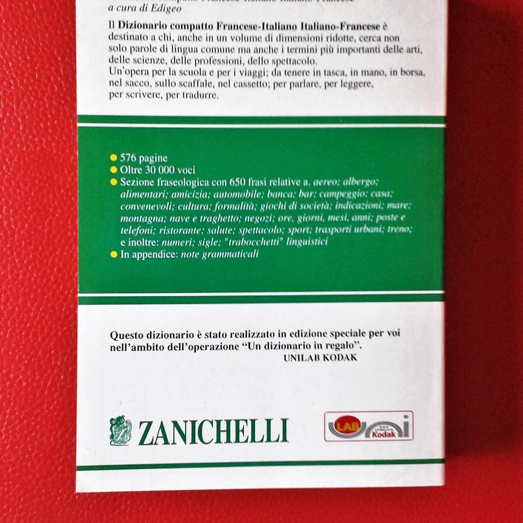 Vocabolario Dizionario Francese - Italiano in Milano for €5.00 for sale