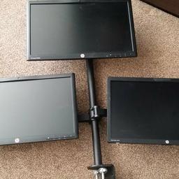 Collection only. HP LA2206xc Monitors - 21.5 inch. One monitor has a small scratch barley noticeable when on.