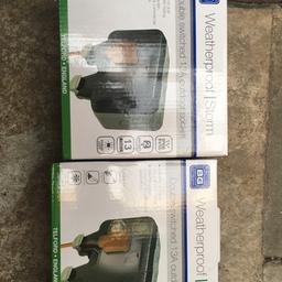 2 x double outdoor sockets
Brand new
About £20 each retail
Bargain £5 each
Glenn 07934343898
No offers
