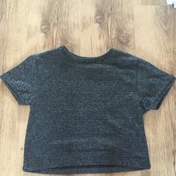 Vgc shimmering glitter crop top 
Age 12-13