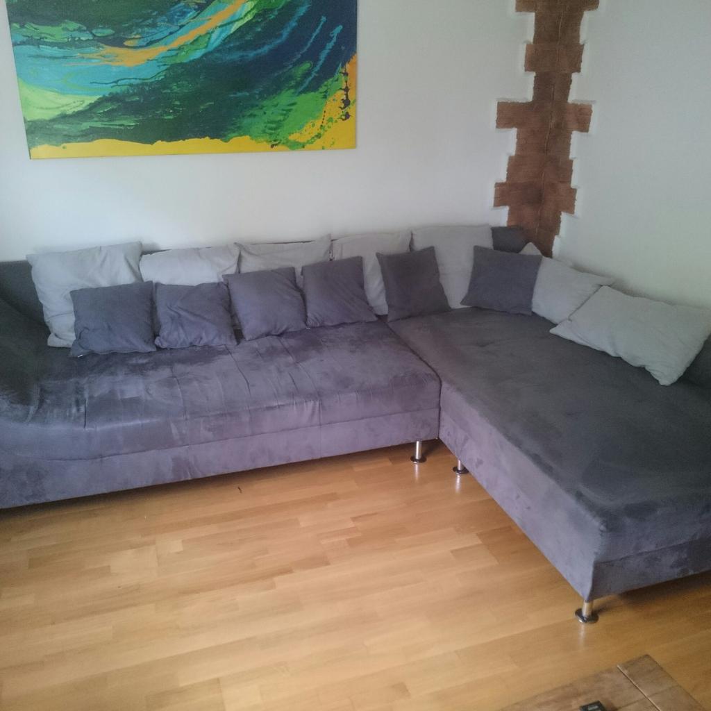 Wohnlandschaft Eckgarnitur Couch Sofa Nubuk in 83026 Rosenheim für gratis zum Verkauf