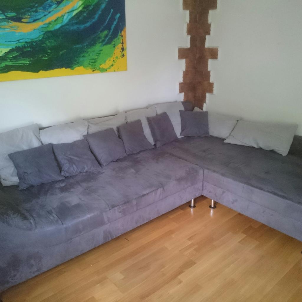 Wohnlandschaft Eckgarnitur Couch Sofa Nubuk in 83026 Rosenheim für gratis zum Verkauf