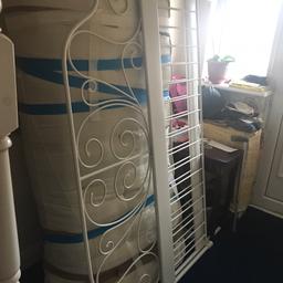 In good condition, minor scuffs, nothing too noticeable. Mattress has no stains! All parts to assemble included. Want to sell asap!
