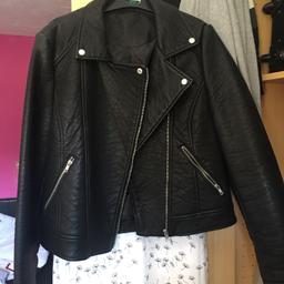 Leather jacket worn once size 14
