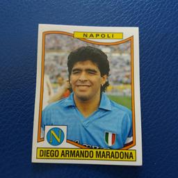 Figurine di Diego Armando Maradona 
Originali

Napoli 1989 euroflash:  10 euro
Napoli 1990/91 panini: 15 euro 
Italia 90 12 euro
Usa94 10 euro

Tutte 40 euro