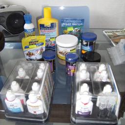 Aquarium Accessories for Sale
Water treatment and testing kits - hardly used
Fish Food
Thermometers
Magnetic Cleaners
Filter Pads
Substrate etc.