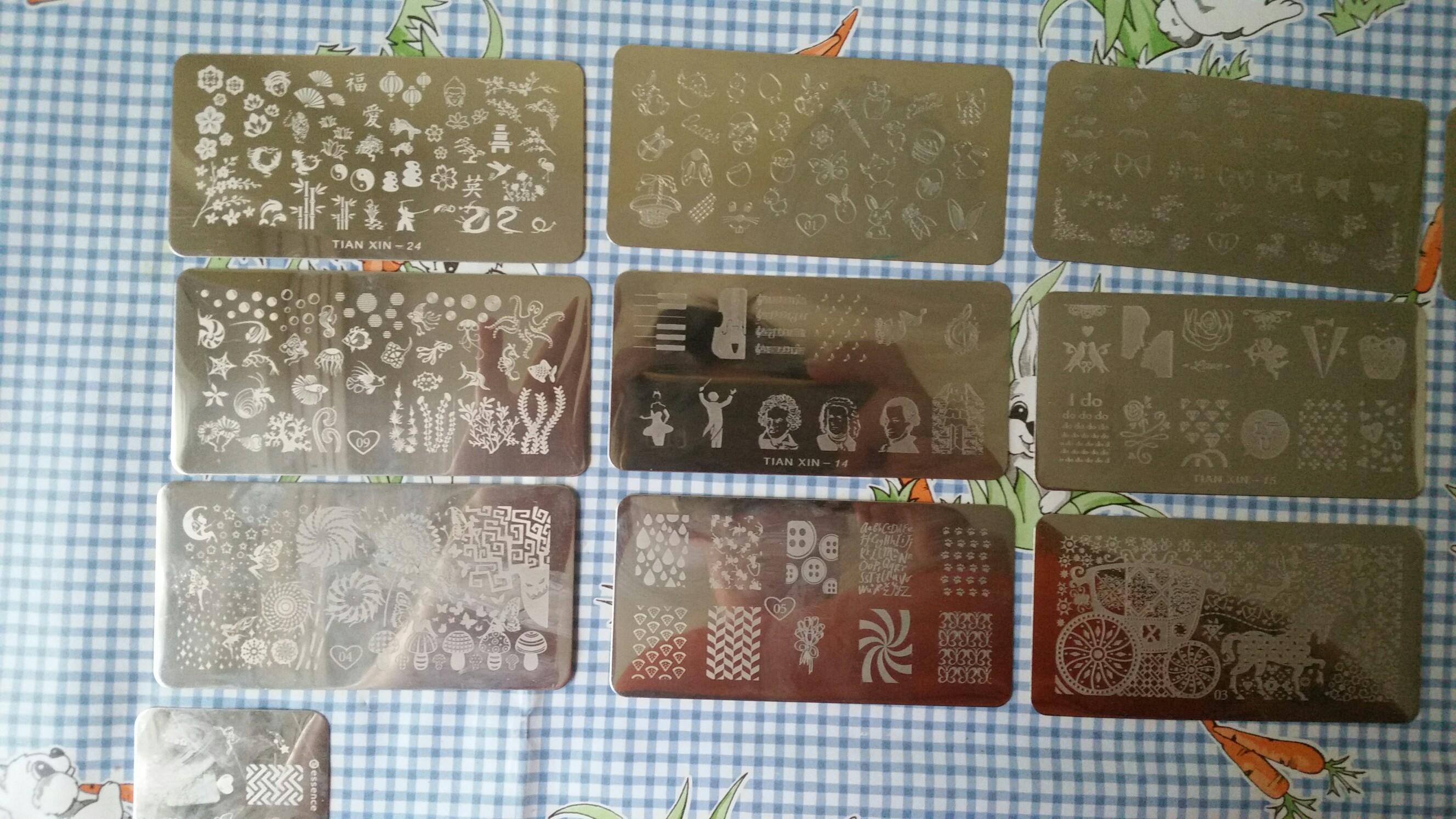 KADS Stempelplatte Für Nagelkunst, Edelstahl, 8x7 Cm – Stamping-Schablonen Mit Mustern