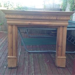 Antique pine fire surround bigger than average fire surround solid wood