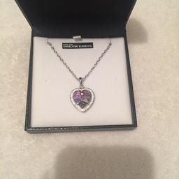 Swarovski Elements - Purple Heart shaped necklace in original box