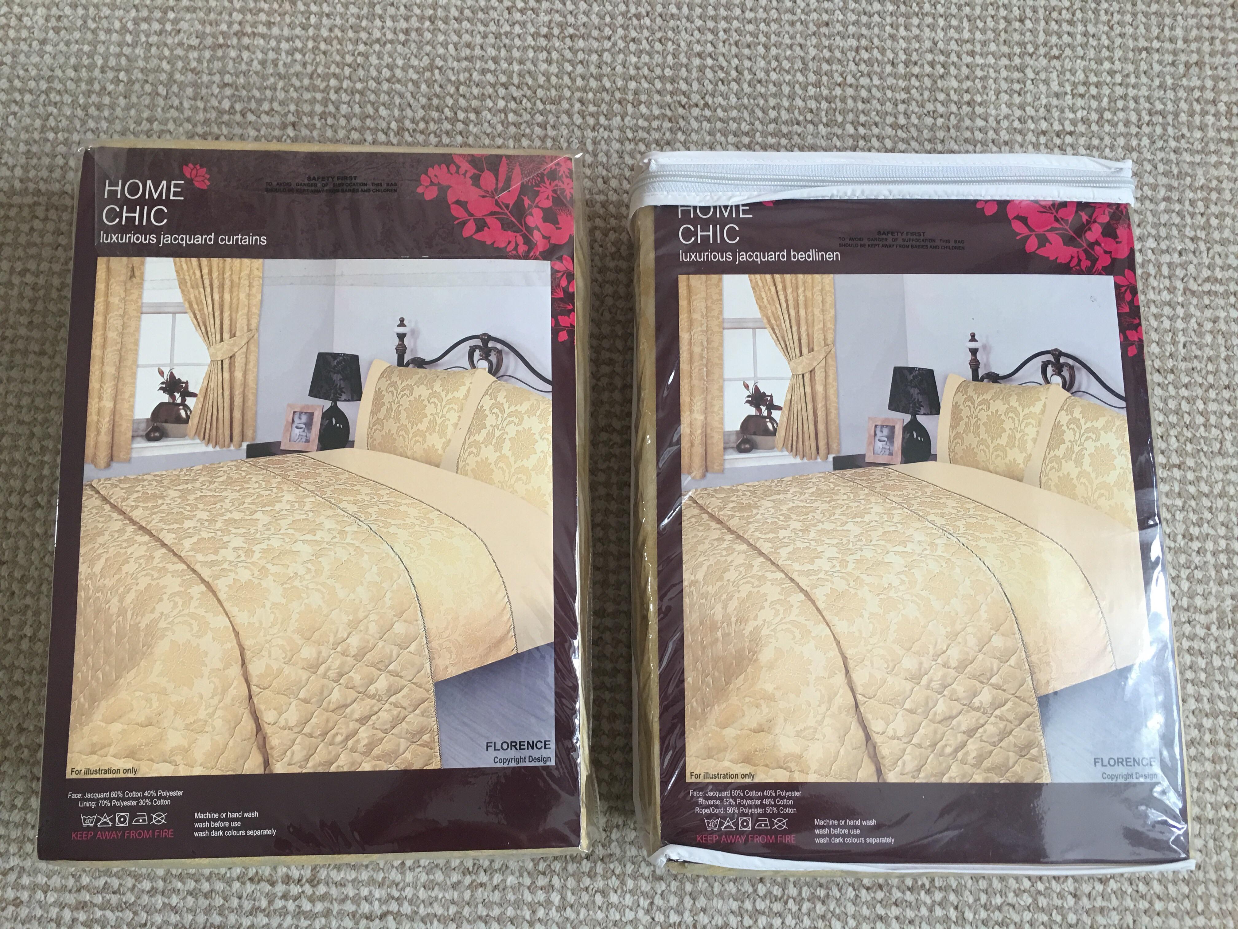 King size Duvet set & Curtains (new sealed) in E16 London for £30.00