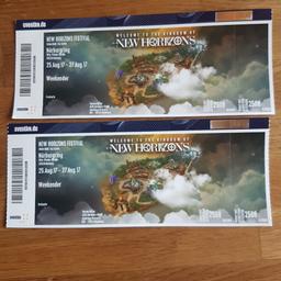 Verkaufe 2 Weekender Tickets für das New Horizons Festival  vom 25.8 - 27.8. auf dem Nürburgring