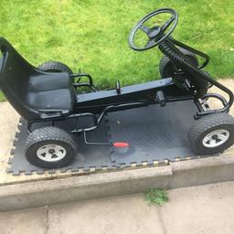 It has been resprayed with black paint looks very nice shiny gloss effect to the paint used good condition needs a new home also has 3 gears forward , reverse and neutral and it has an adjustable seat.NO TIME WASTERS!!!!!!!!!!