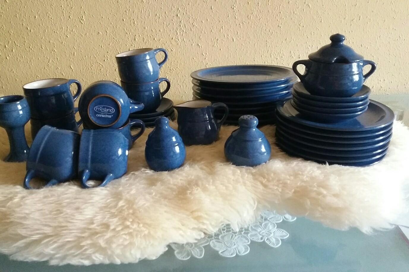 Geschirr Friesland Blau