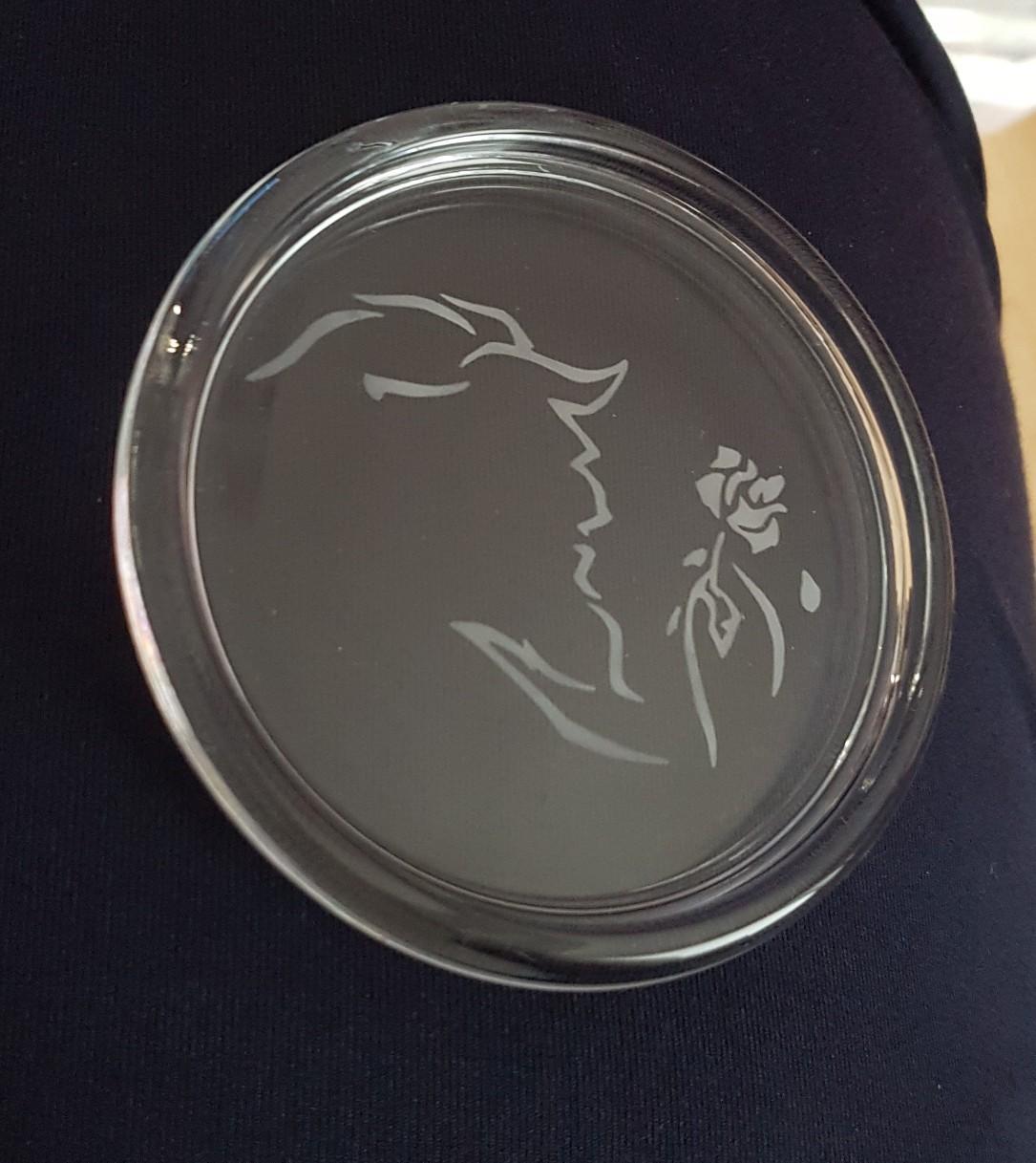 Die schöne & das biest Glasuntersetzer in 67251 Freinsheim für € 5,00