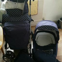 baby style pram/pushchair matching bag changing mat parasol matching coseytoe