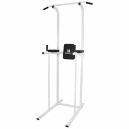 HARDCASTLE POWER TOWER AB DIP STATION PULL/CHIN UP BAR HOME GYM KNEE/LEG RAISE POWER TOWER AB DIP STATION PULL/CHIN UP BAR HOME GYM KNEE/LEG RAISEHardcastle Power Tower 
- Ideal tower for working out your core muscles & building your upper body strength 
- Chin-up & pull-up bar 
- Dipping station for dips & knee/leg raises 
- Knee raise for working on abdominal muscles 
- 90kg maximum load 
- Black frame with black padding 
- Ideal for home & garage gyms 
- Dimensions: 
- Height: 215cm 
- Wi