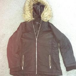 Black boohoo winter jacket worn but good clean condition from smokefree home size 14