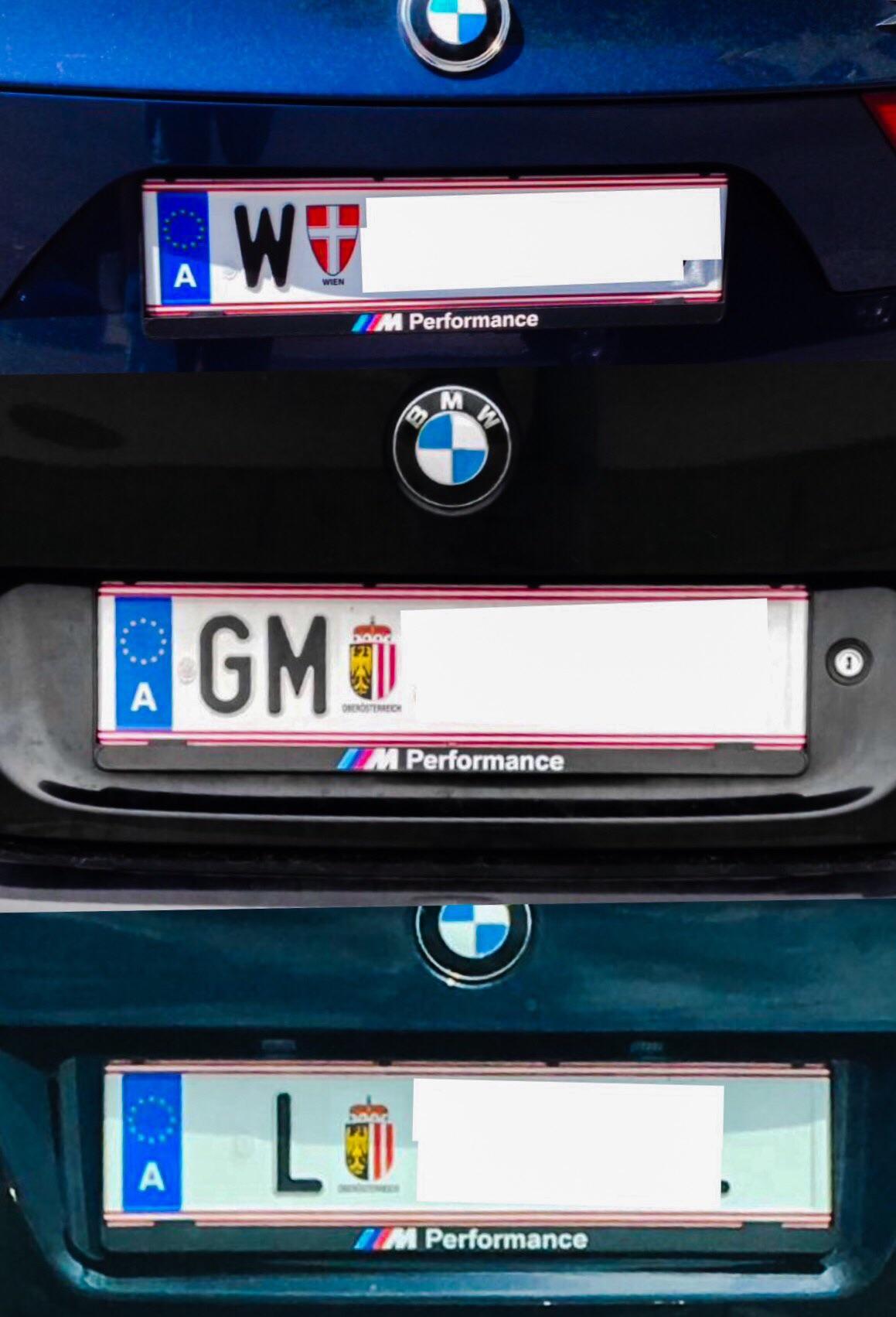 BMW / M Motorsport, Kennzeichenhalter Österreich
